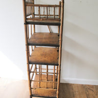 Tortoise Shell Bamboo Bookshelf Antique