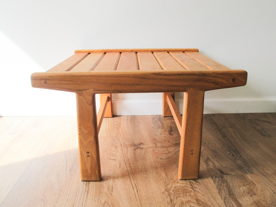 Wood Slat Bench Table Japanese Antique Vintage