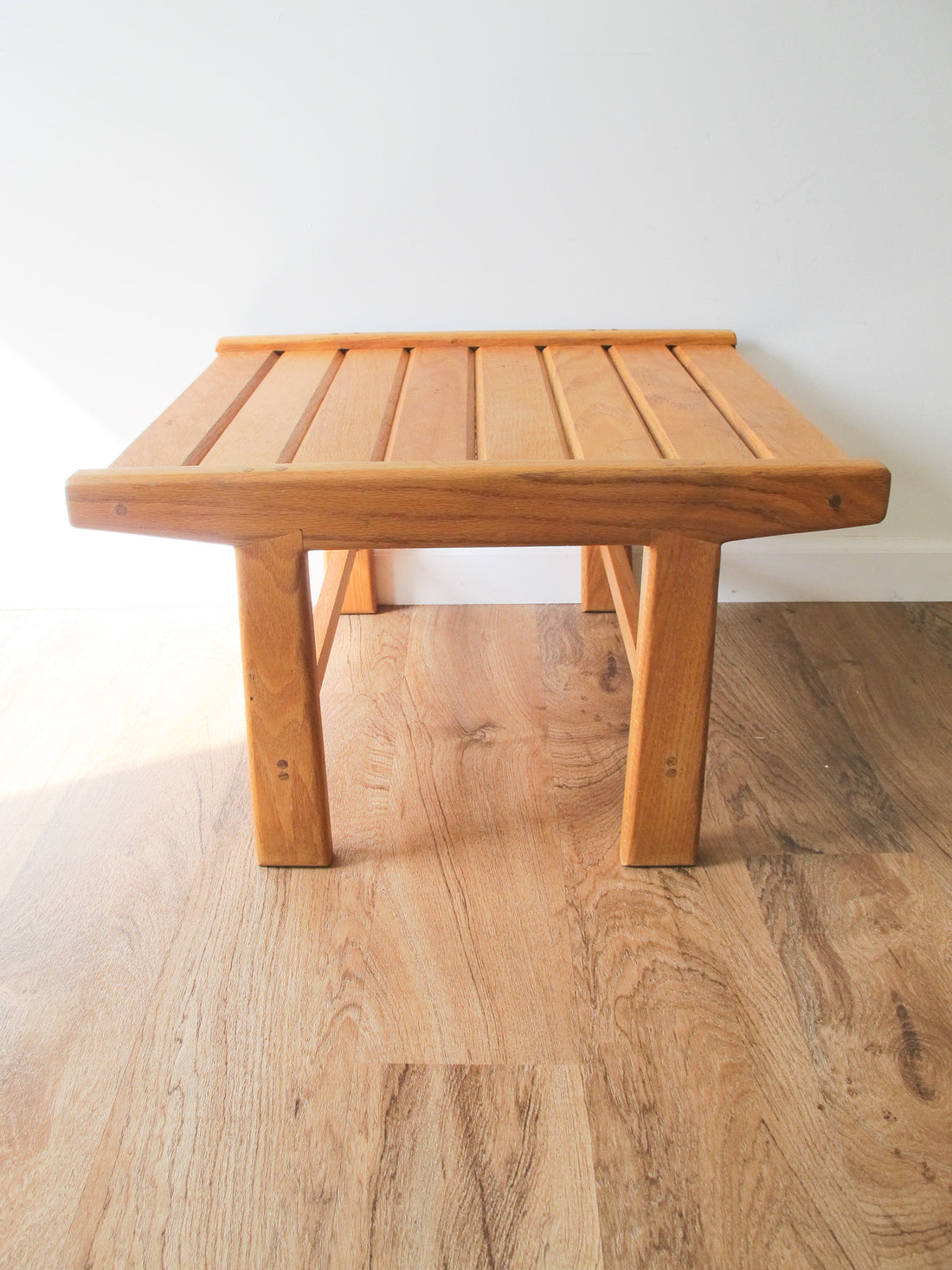 Wood Slat Bench Table Japanese Antique Vintage