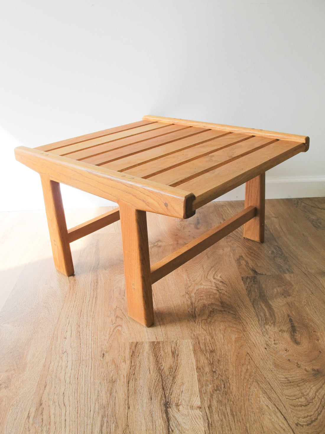 Wood Slat Bench Table Japanese Antique Vintage