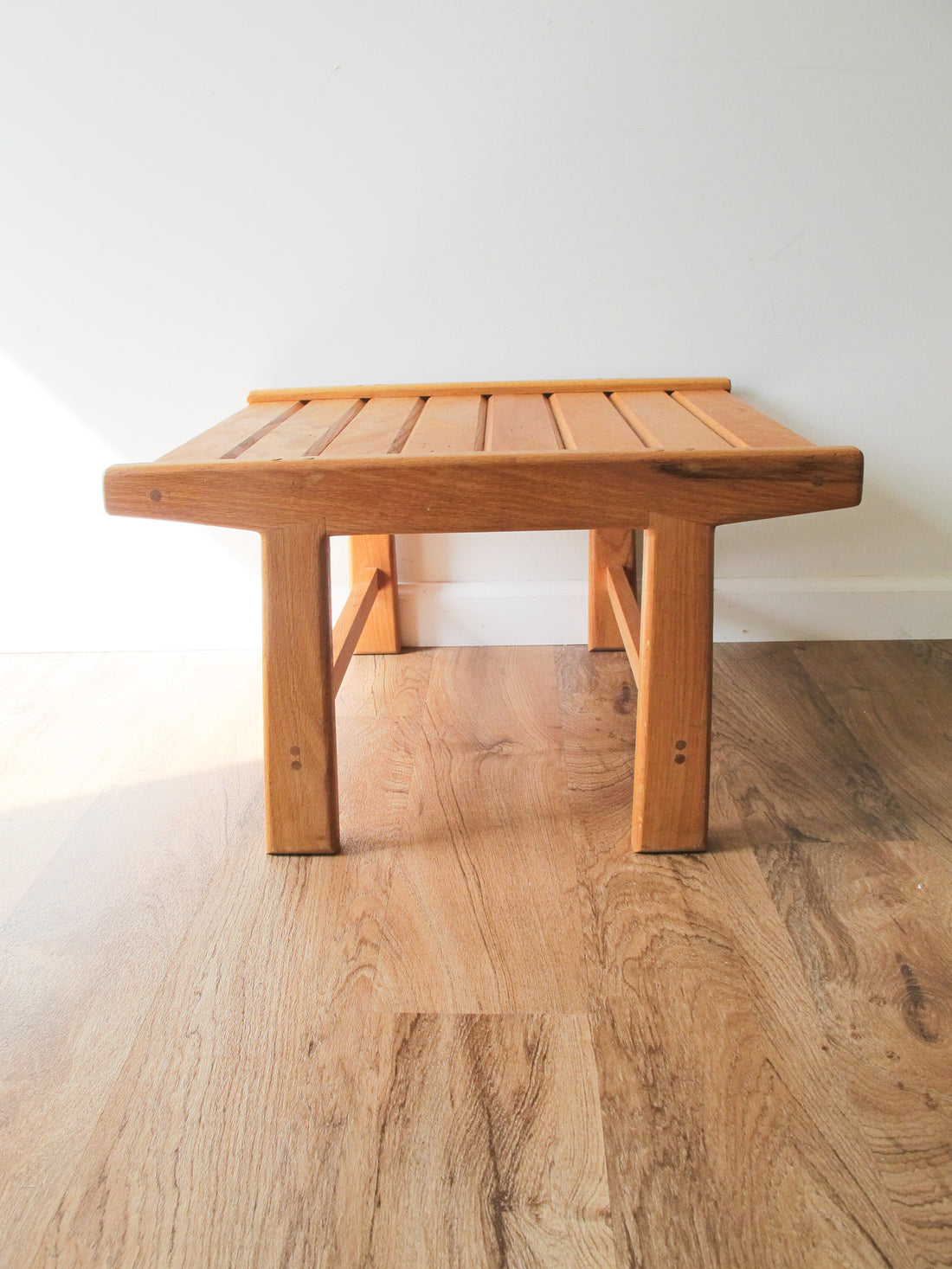 Wood Slat Bench Table Japanese Antique Vintage