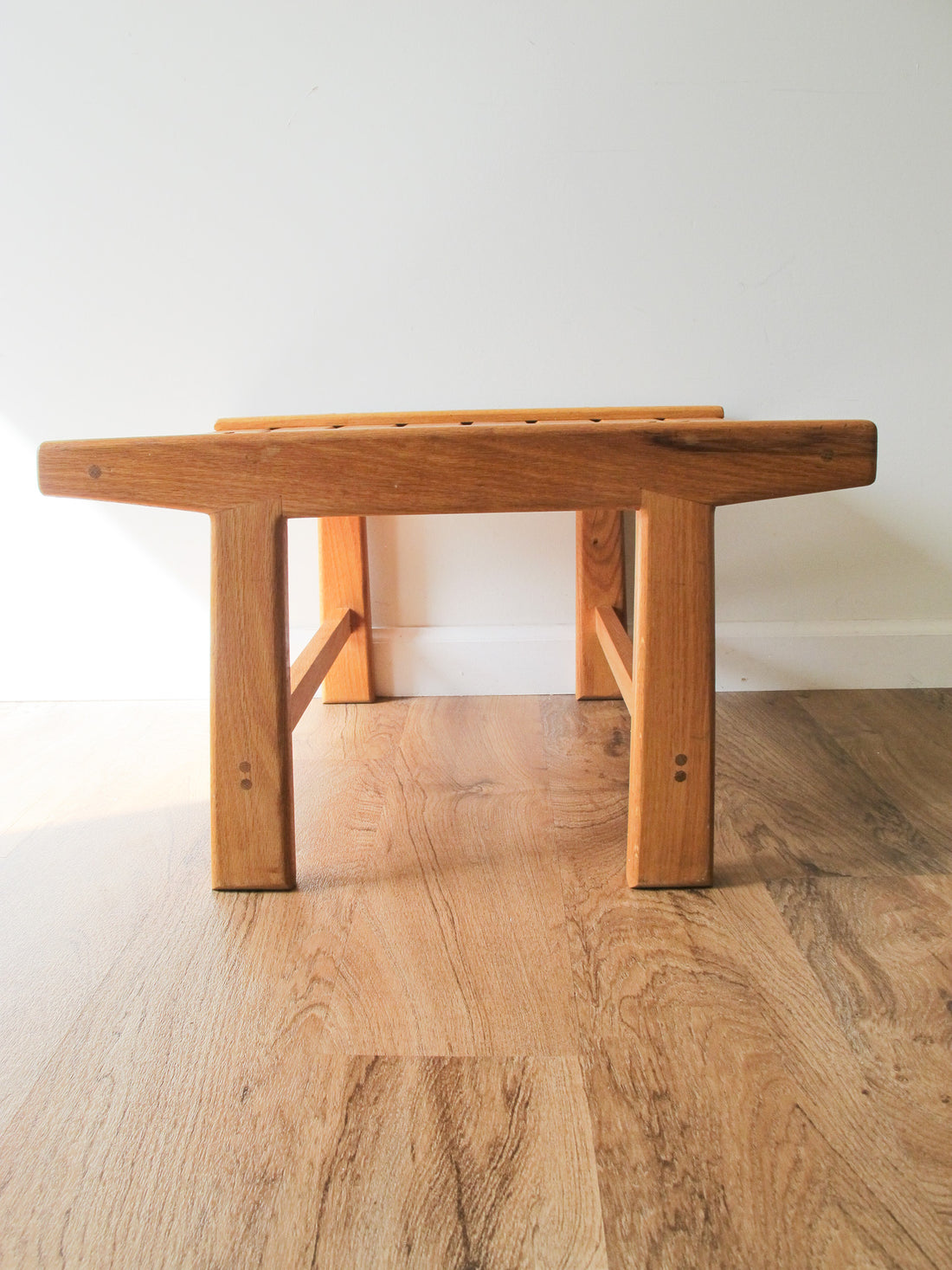 Wood Slat Bench Table Japanese Antique Vintage