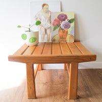 Wood Slat Bench Table Japanese Antique Vintage