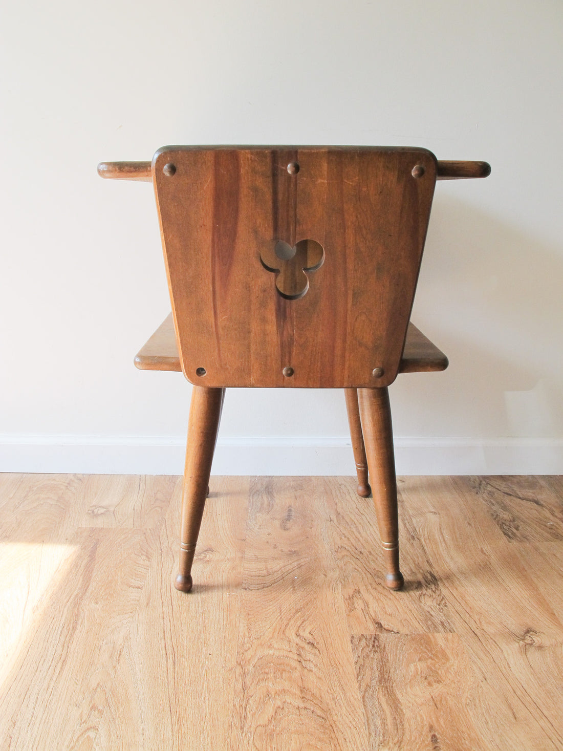 Danish Style Wood Side Table Two-Tier Vintage Antique