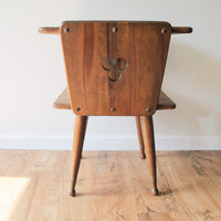 Danish Style Wood Side Table Two-Tier Vintage Antique