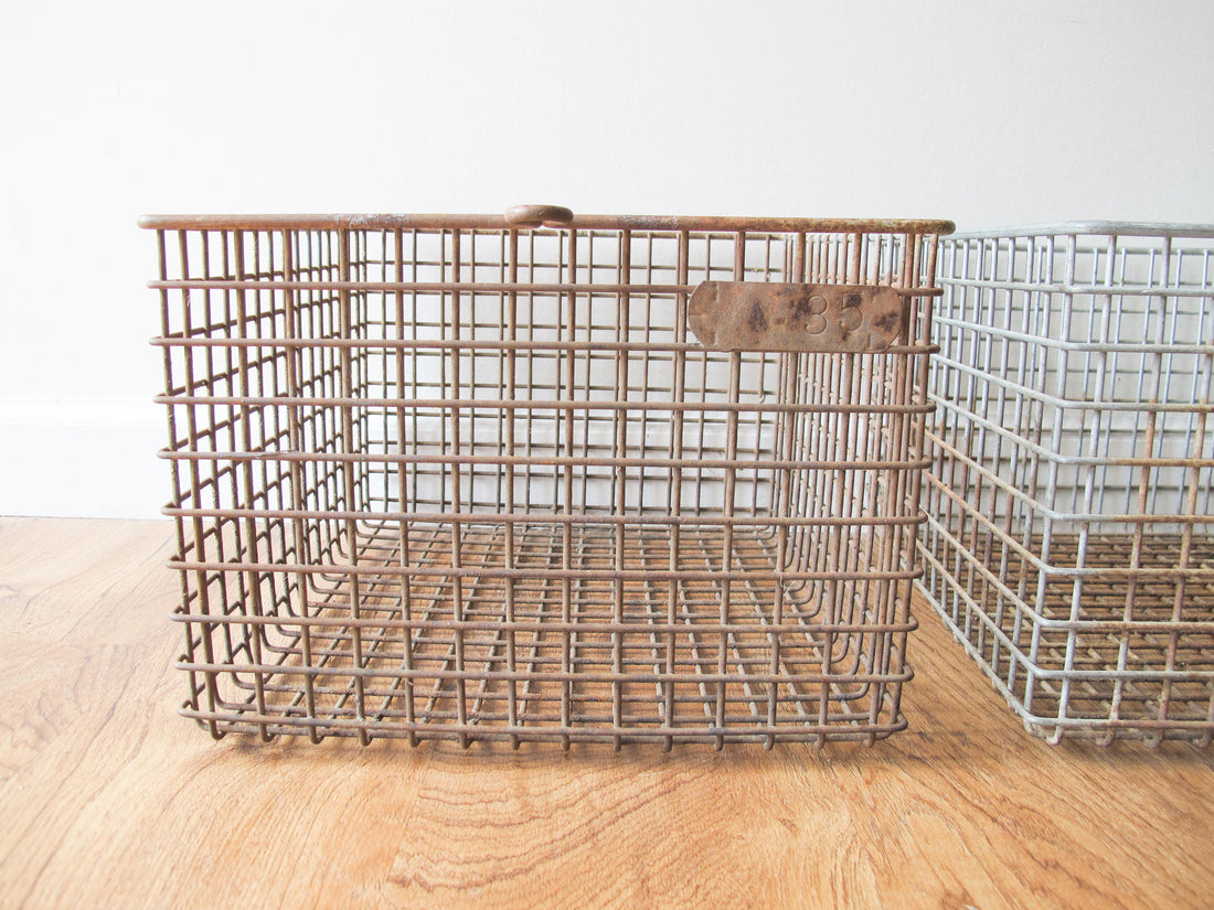Wire Locker Baskets Vintage (Sold Individually)
