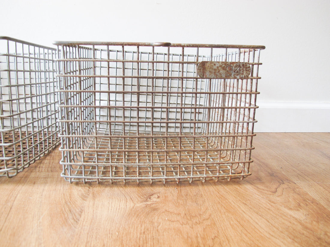 Wire Locker Baskets Vintage (Sold Individually)