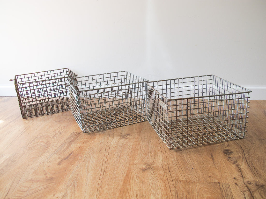 Wire Locker Baskets Vintage (Sold Individually)