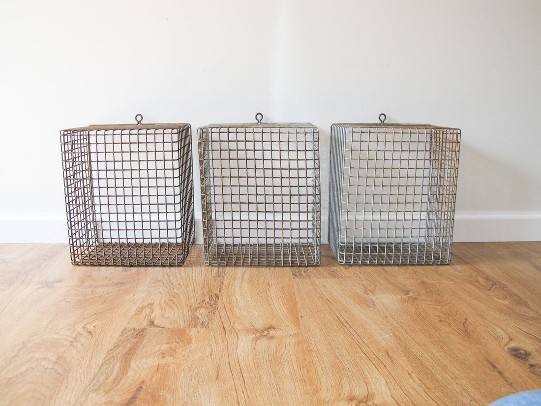 Wire Locker Baskets Vintage (Sold Individually)