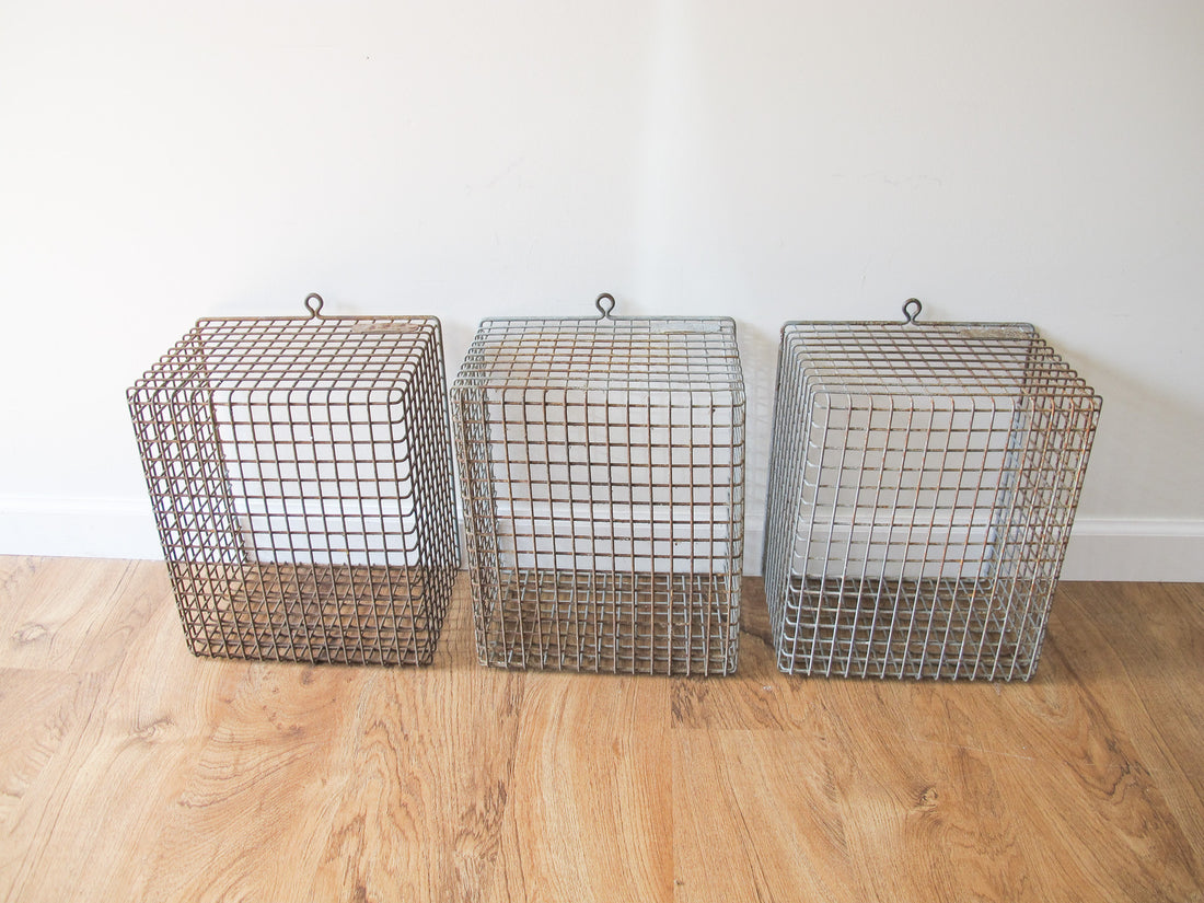 Wire Locker Baskets Vintage (Sold Individually)