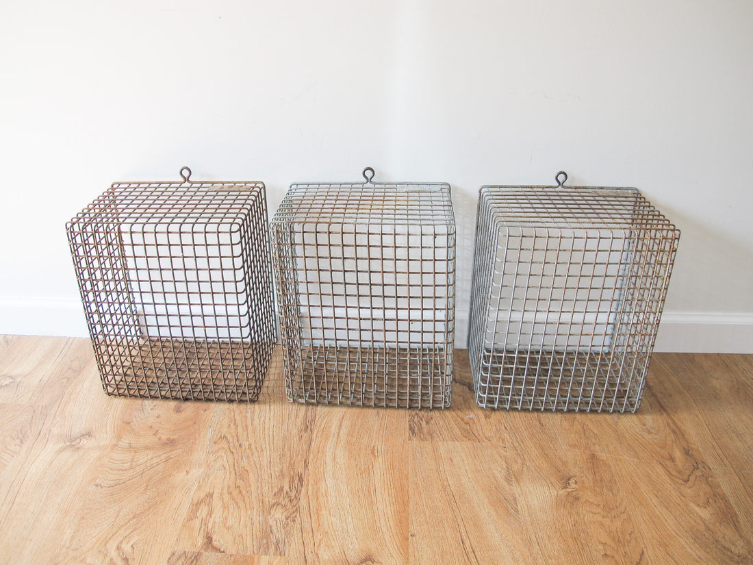 Wire Locker Baskets Vintage (Sold Individually)