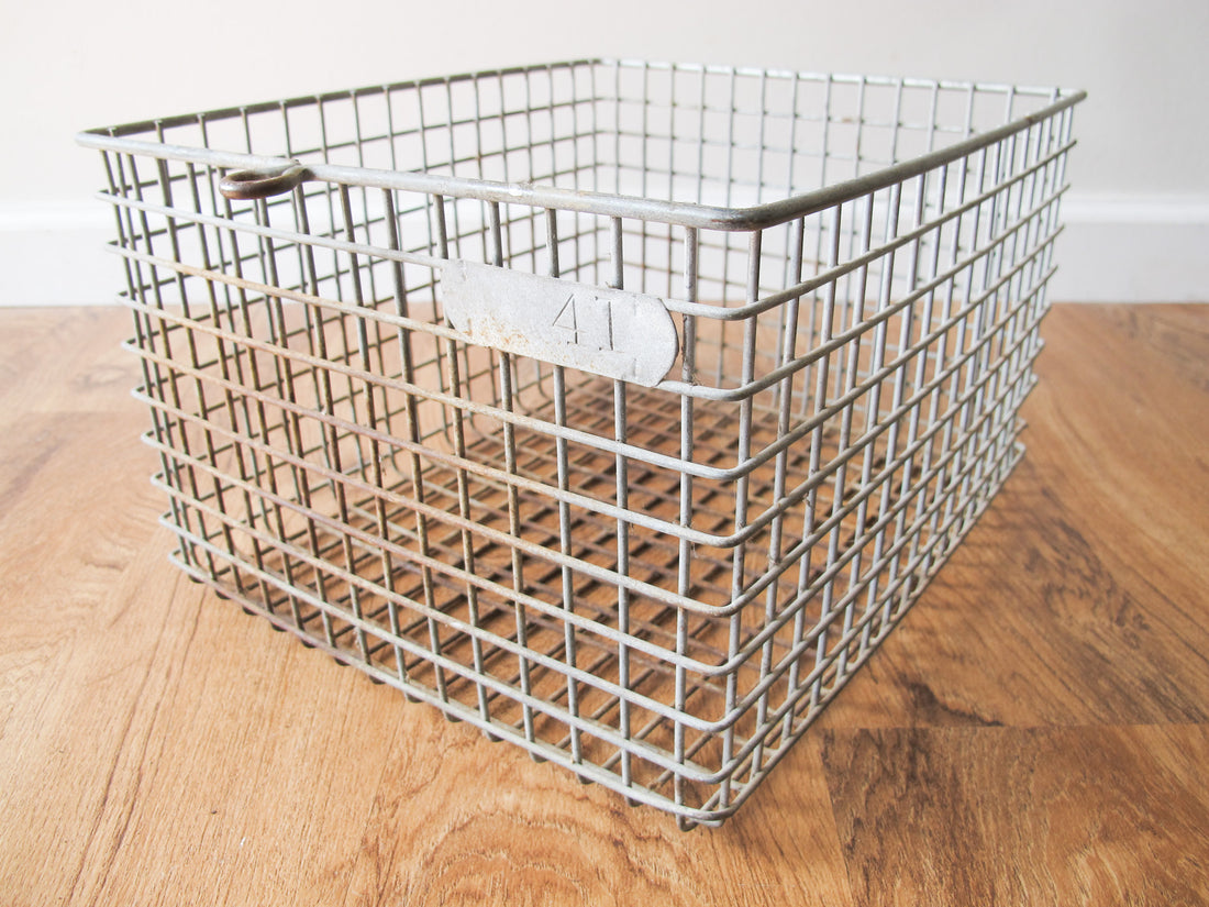 Wire Locker Baskets Vintage (Sold Individually)