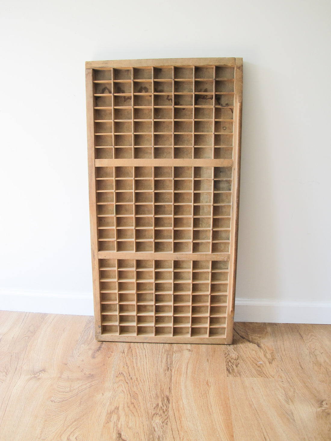 Wood Print Drawer Wall Shelf Antique Printers Shelf