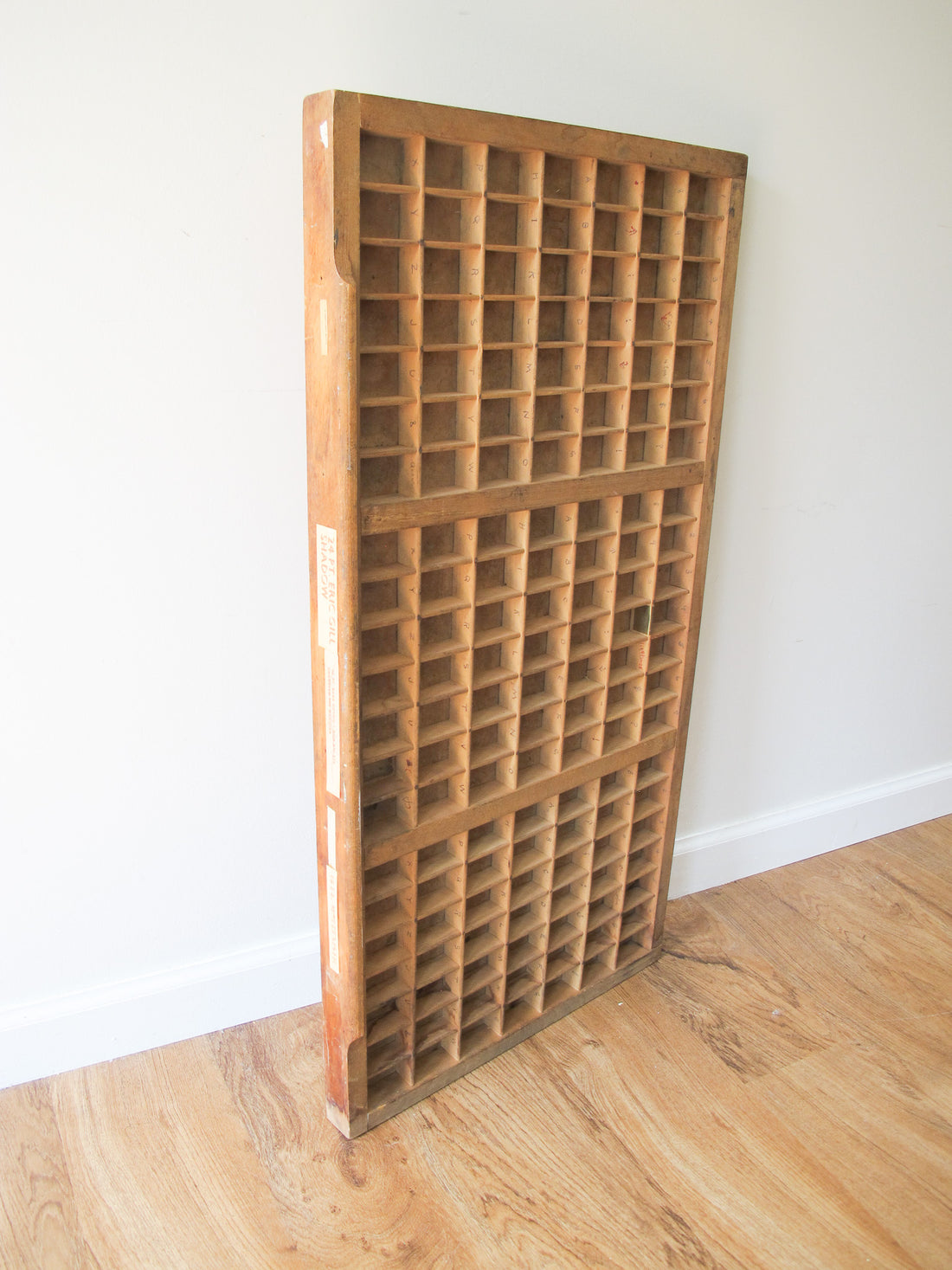 Wood Print Drawer Wall Shelf Antique Printers Shelf