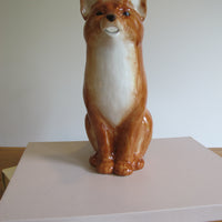 Fox Ceramic Water Pitcher – Hand-Painted Animal Stoneware Jug
