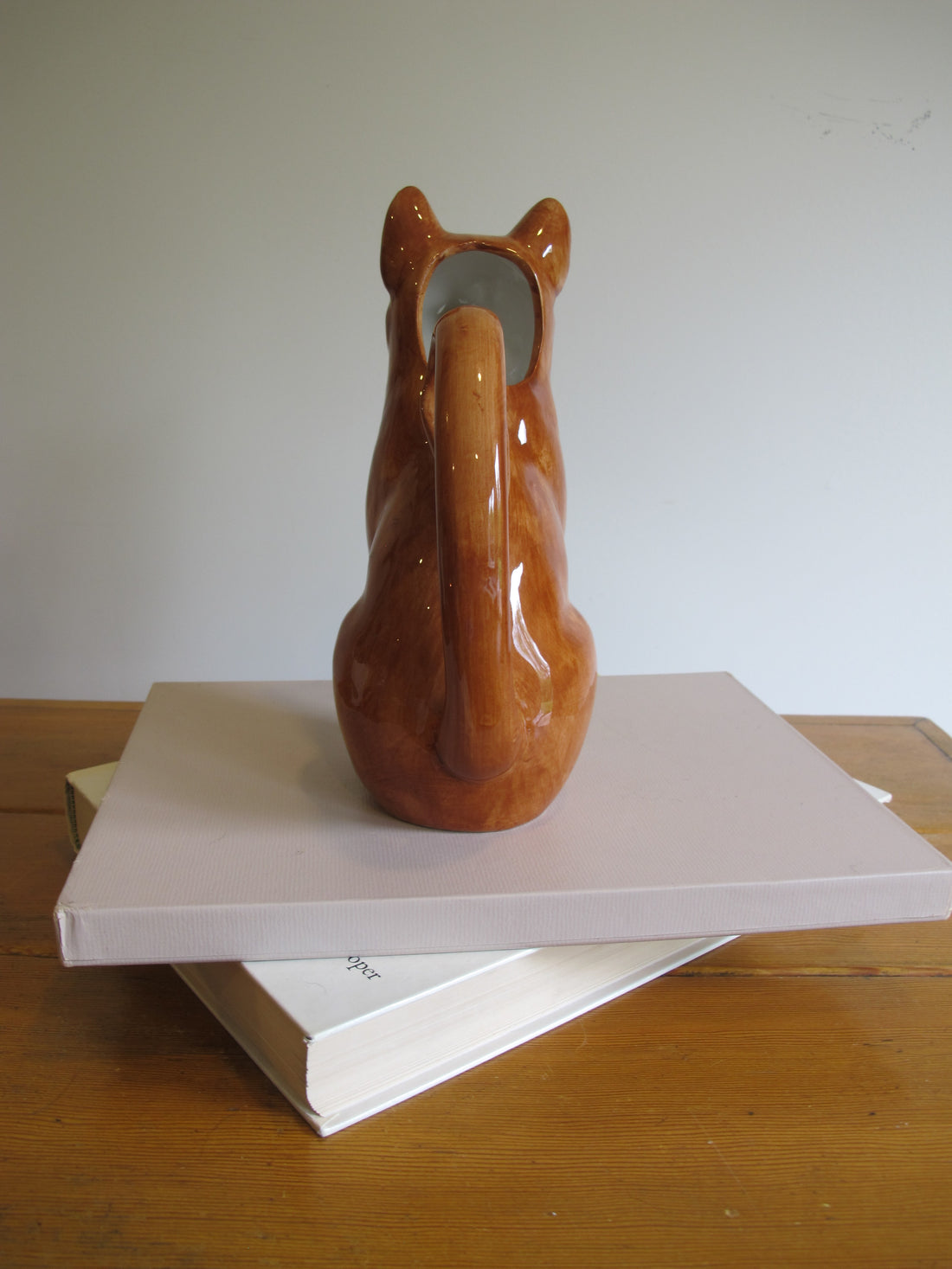 Fox Ceramic Water Pitcher – Hand-Painted Animal Stoneware Jug