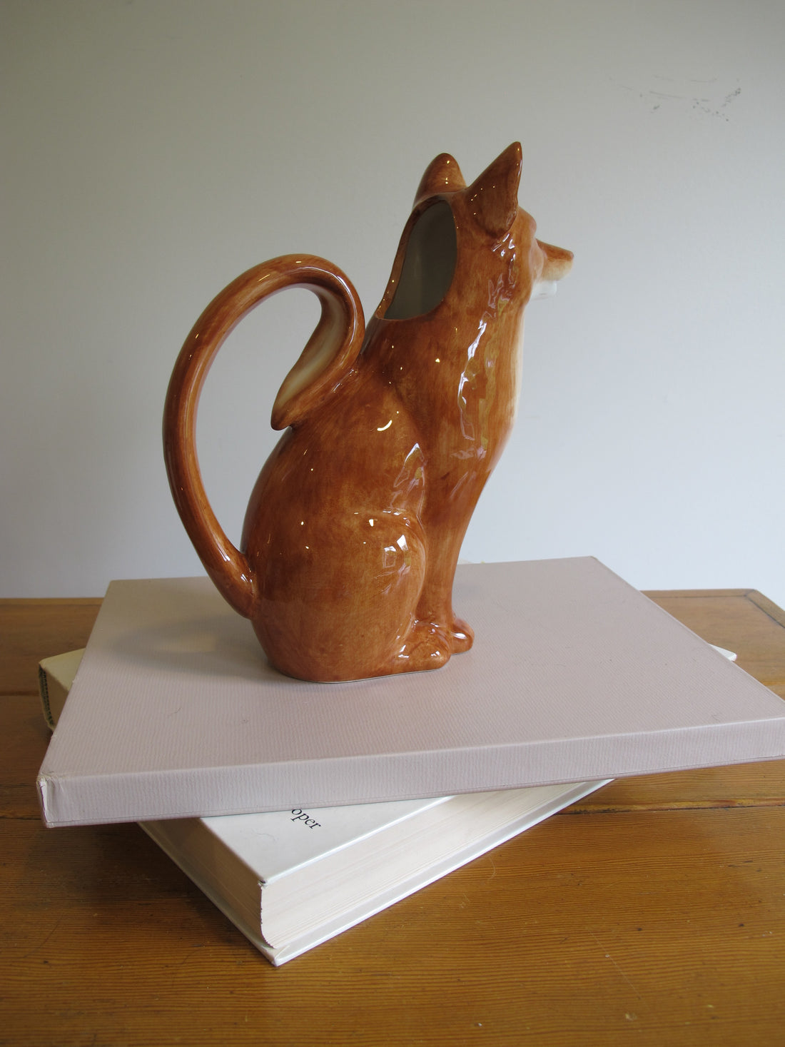 Fox Ceramic Water Pitcher – Hand-Painted Animal Stoneware Jug