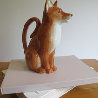 Fox Ceramic Water Pitcher – Hand-Painted Animal Stoneware Jug