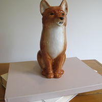 Fox Ceramic Water Pitcher – Hand-Painted Animal Stoneware Jug