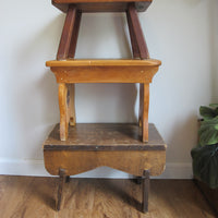 Antique Primitive Wood Stools – Rustic Handmade Seating & Display