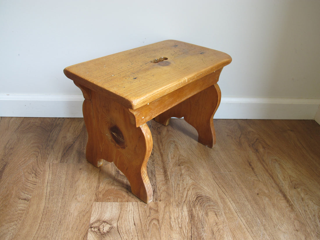 Antique Primitive Wood Stools – Rustic Handmade Seating & Display