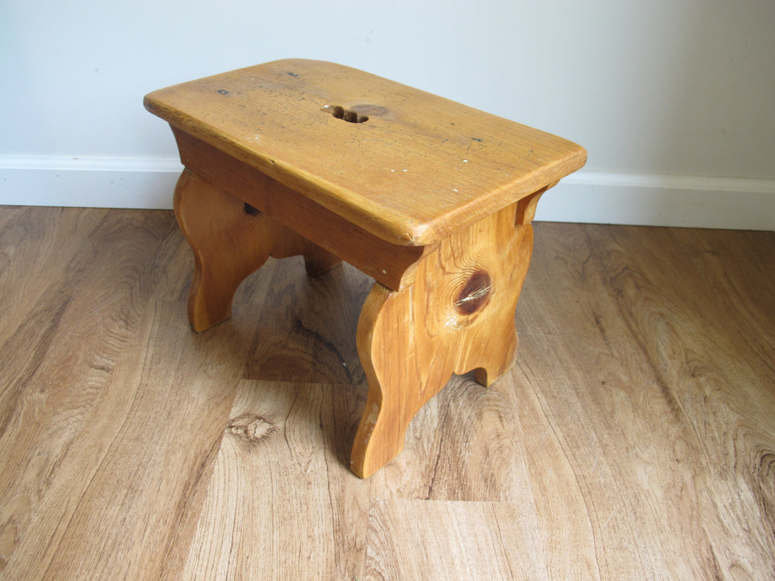 Antique Primitive Wood Stools – Rustic Handmade Seating & Display
