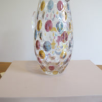 Vintage Speckled Glass Pitcher – Handblown Decorative Water Jug
