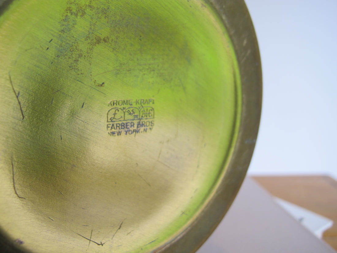 Vintage Pyrex & Brass Mid-Century Ice Bucket with Lid – Retro Barware Serving Accessory