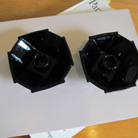 French Amethyst Black Glass Candle Holders and Dish – Vintage Decorative Glassware (Sold Individually)