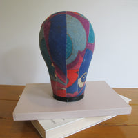 Vintage Paisley Fabric Hat Form Display Mannequin – Decorative Millinery Head Form