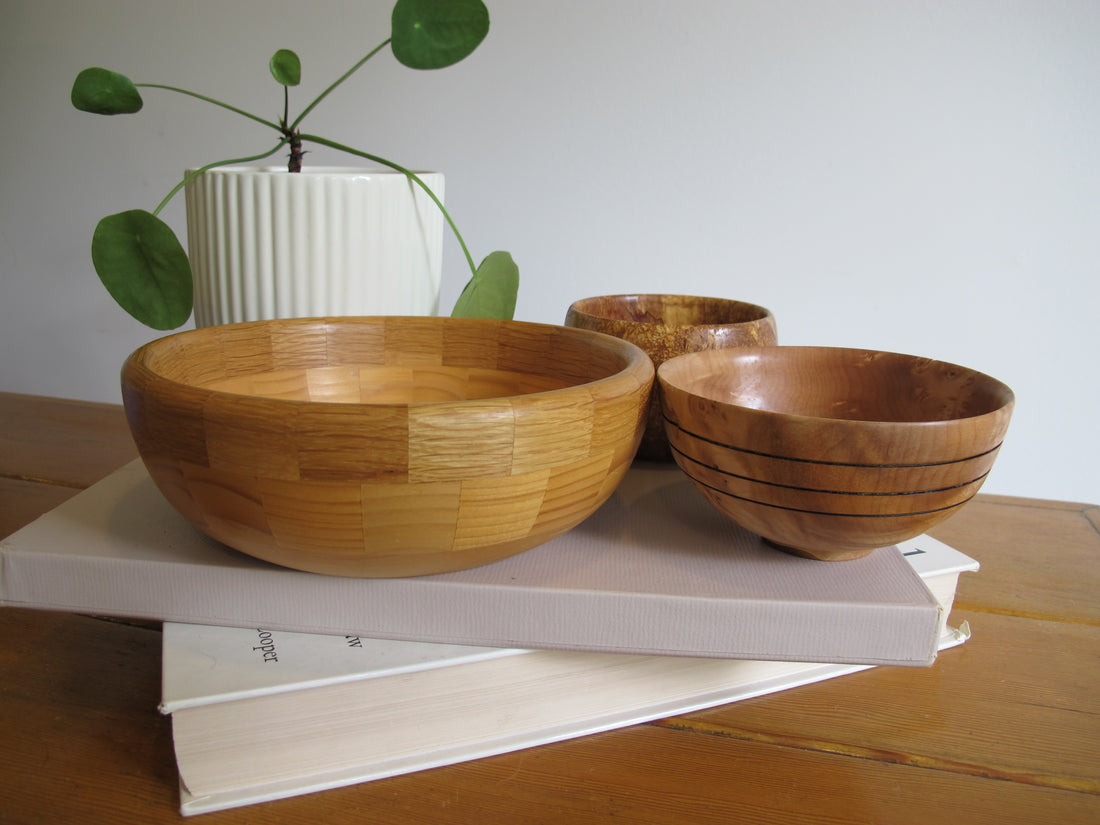 Artisan Lathed Wood Bowls – Hand-Turned Natural Wood Serving & Decor
