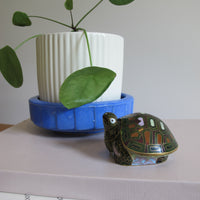 Enameled Turtle Trinket Jewelry Box Vintage