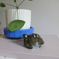Enameled Turtle Trinket Jewelry Box Vintage