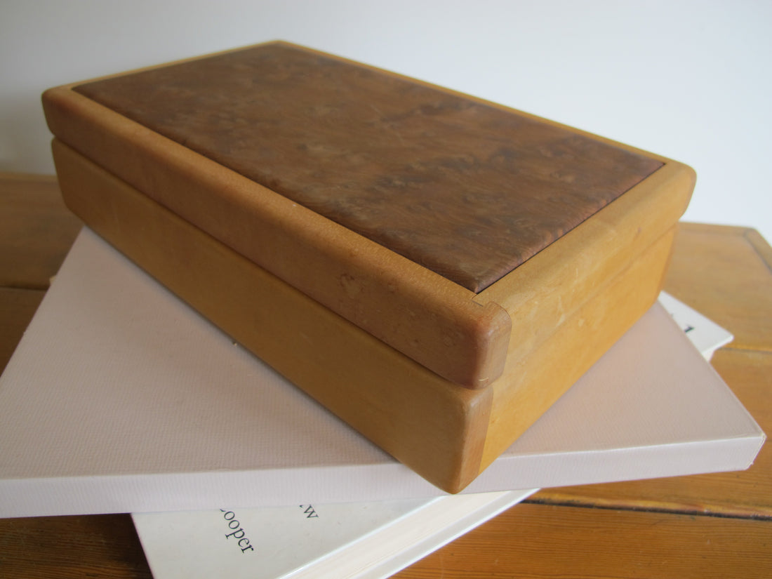 Artisan Wood Box Jewelry Craft Organizer 