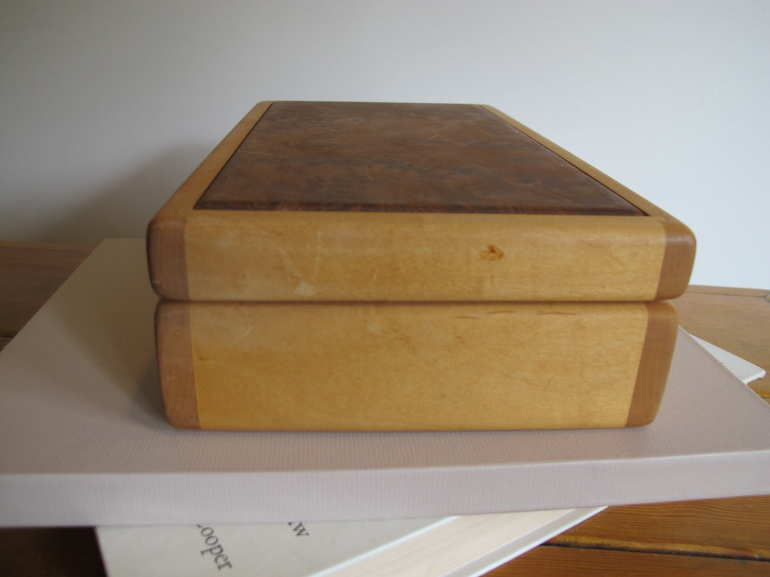 Artisan Wood Box Jewelry Craft Organizer 