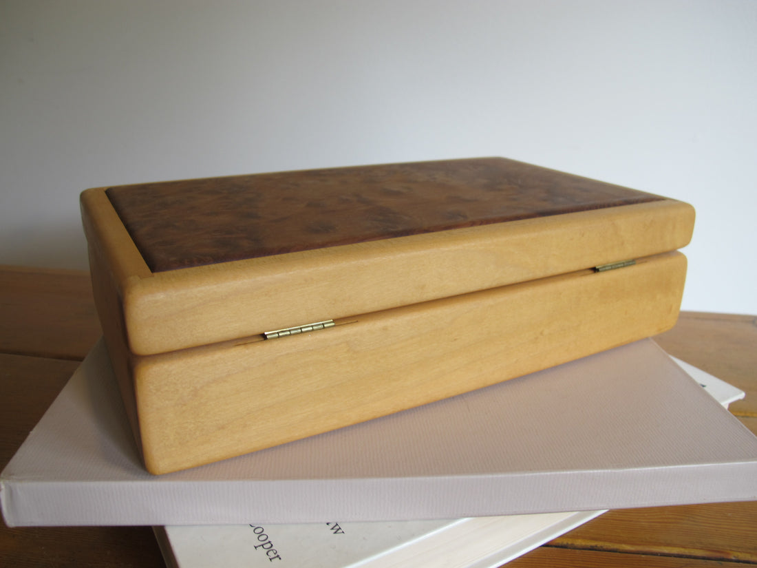 Artisan Wood Box Jewelry Craft Organizer 