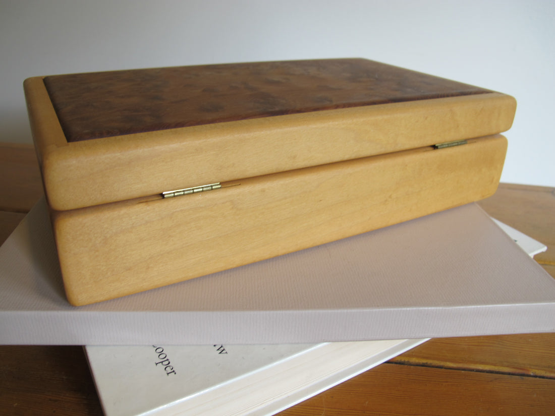 Artisan Wood Box Jewelry Craft Organizer 