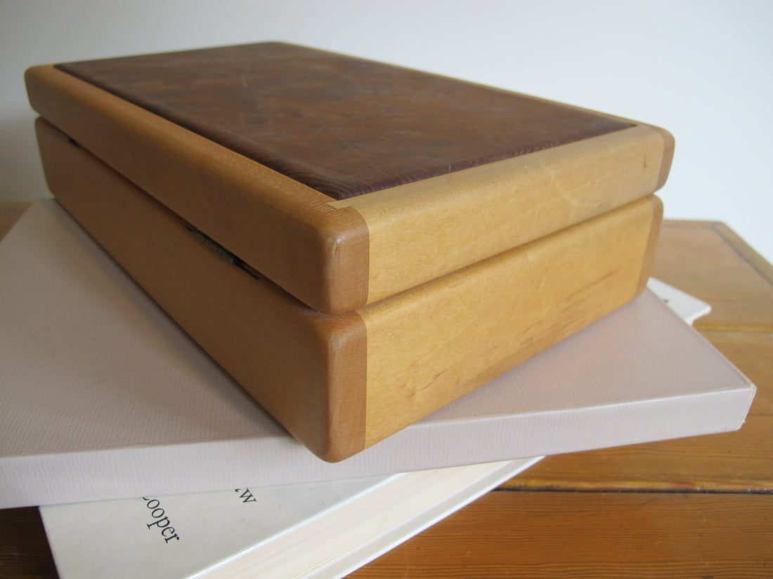 Artisan Wood Box Jewelry Craft Organizer 