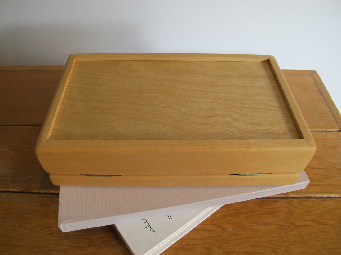 Artisan Wood Box Jewelry Craft Organizer 
