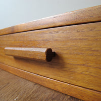 Vintage Danish Modern Teak Wall Shelf with Drawer – Mid-Century Scandinavian Floating Storage