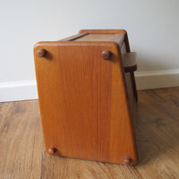 Vintage Teak Wood Bread Box – Handcrafted Thailand Kitchen Storage