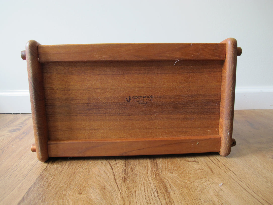 Vintage Teak Wood Bread Box – Handcrafted Thailand Kitchen Storage