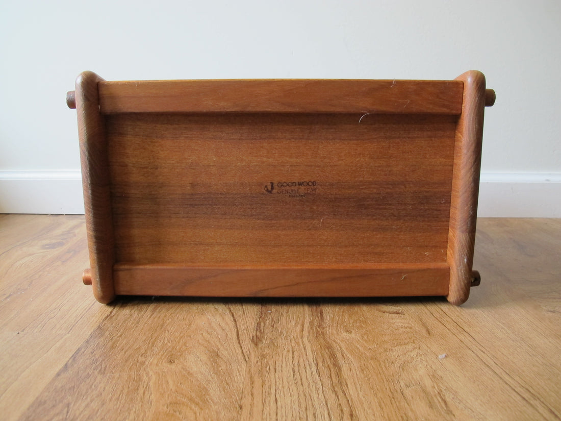 Vintage Teak Wood Bread Box – Handcrafted Thailand Kitchen Storage