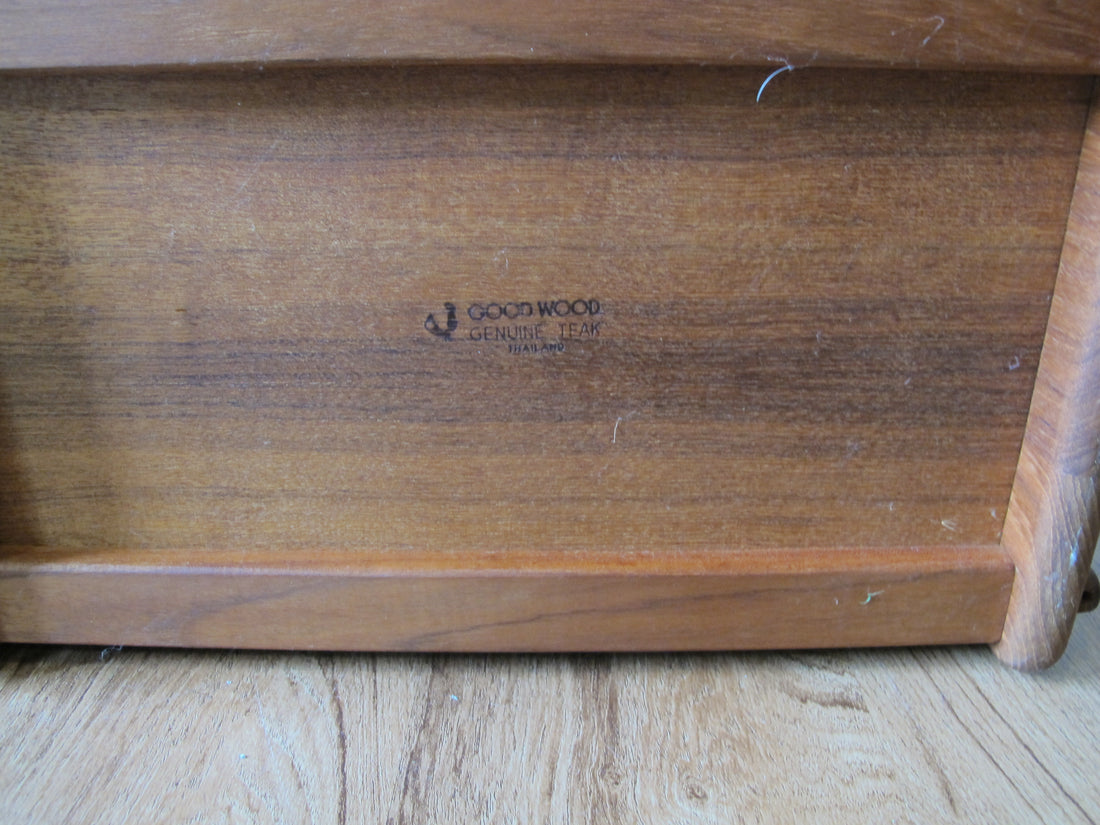 Vintage Teak Wood Bread Box – Handcrafted Thailand Kitchen Storage
