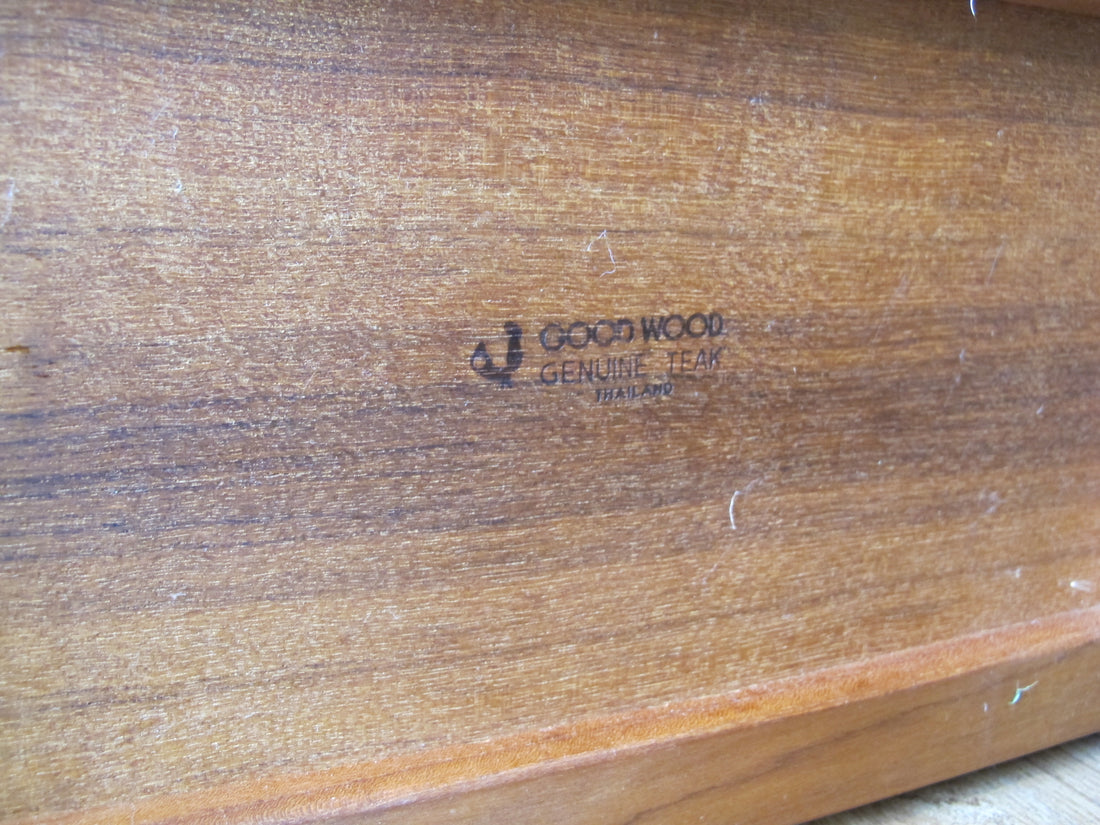 Vintage Teak Wood Bread Box – Handcrafted Thailand Kitchen Storage