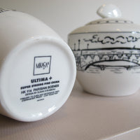 Vintage Mikasa Paris Scenes Sugar Bowl & Creamer Set – Porcelain French Café Collection