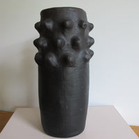 Black Spike Vase Red Clay Hand Spun Pottery Honduras Barro Negro