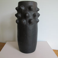Black Spike Vase Red Clay Hand Spun Pottery Honduras Barro Negro