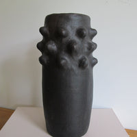 Black Spike Vase Red Clay Hand Spun Pottery Honduras Barro Negro