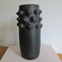 Black Spike Vase Red Clay Hand Spun Pottery Honduras Barro Negro